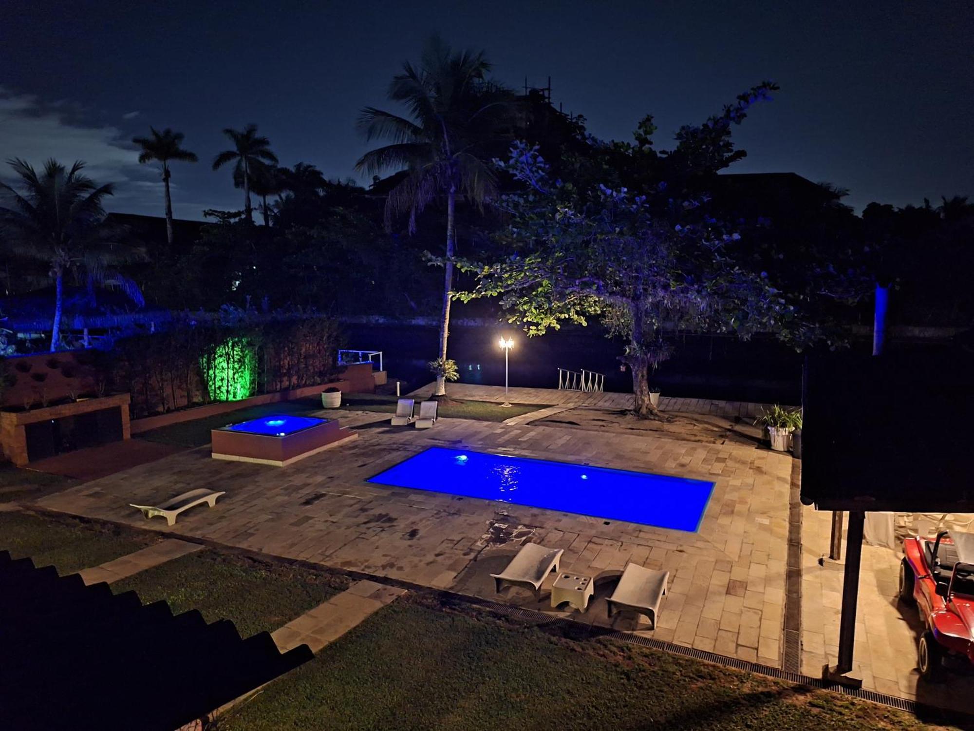 Casa Na Marina Com Piscina Churrasqueira E Pier 瓜鲁雅 外观 照片